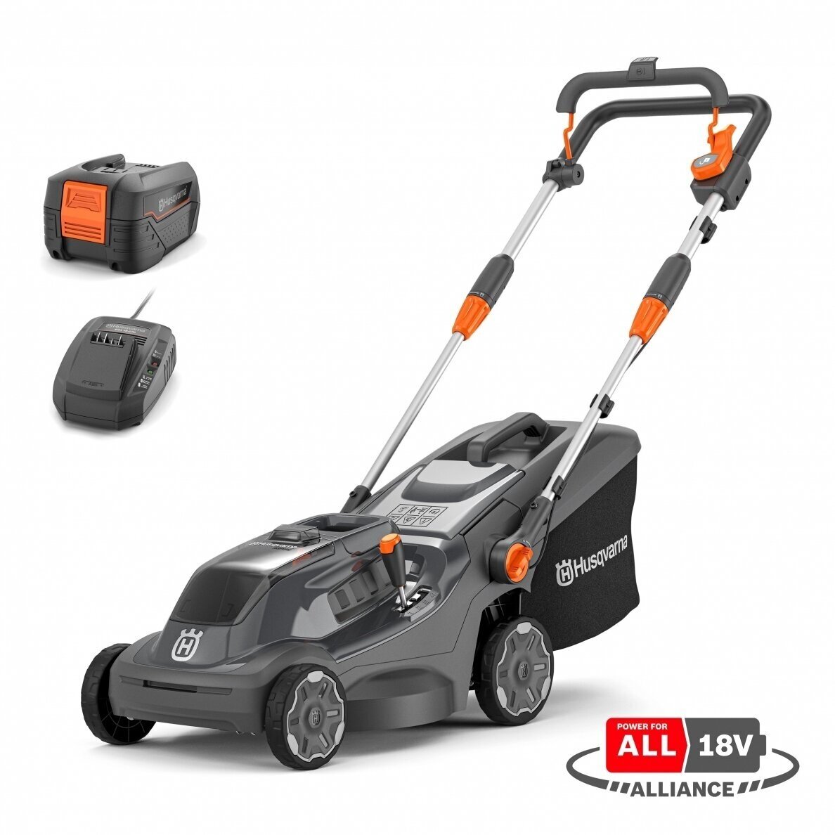 Akumuliatorinė vejapjovė Husqvarna Aspire LC34-P4A kompl. 1